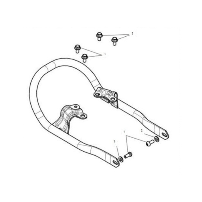 Grab rail kit TRIUMPH - black