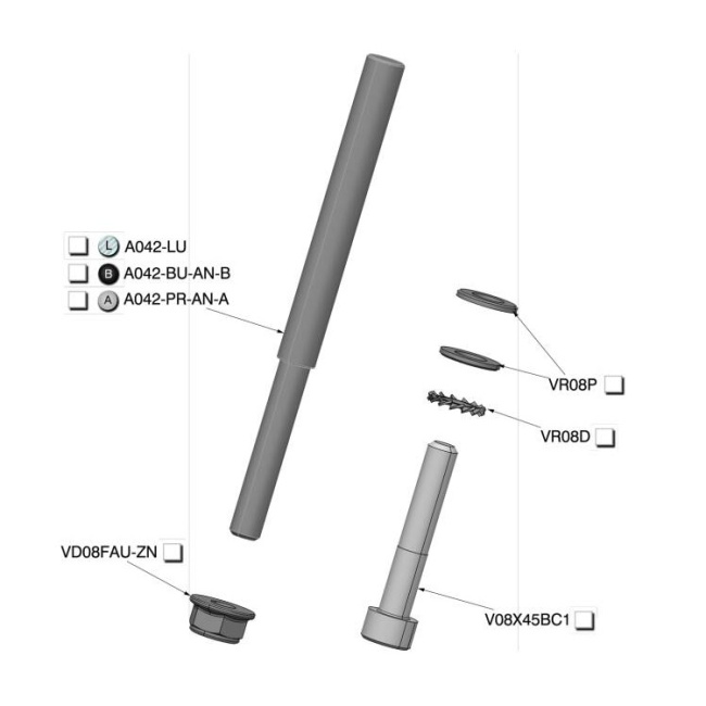 Rearview mirror universal mounting kit RIZOMA BS010,BS011