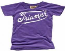 TRIUMPH Script Logo Purple Tee